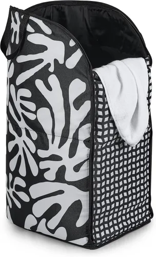 Miniatura 10 de JOMOLA Cesta de lavandería plegable grande de tela de 90 litros, cesta extensible para ropa sucia, bolsa de lavandería con asas para la familia