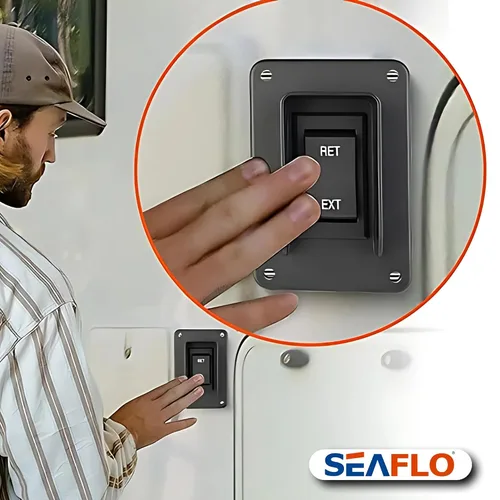 Miniatura 7 de SEAFLO Interruptor de balancín de potencia con interruptor de gato estabilizador, máximo 30 amperios, 12 V/24 V, extensión retráctil, arnés