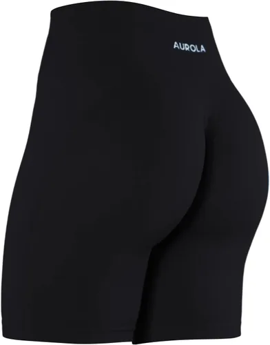 AUROLA Women's Athletic Shorts Seamless High Waisted Running Sporty Gym Fitness Yoga Elastic Workout 7.5" Bike Shorts