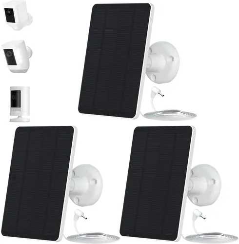 Miniatura 9 de Paneles solares de 5 W para cámaras de seguridad – Compatible con Ring Spotlight Cam (batería), batería Ring Stick Up Cam – Cable de carga de 9.8 1