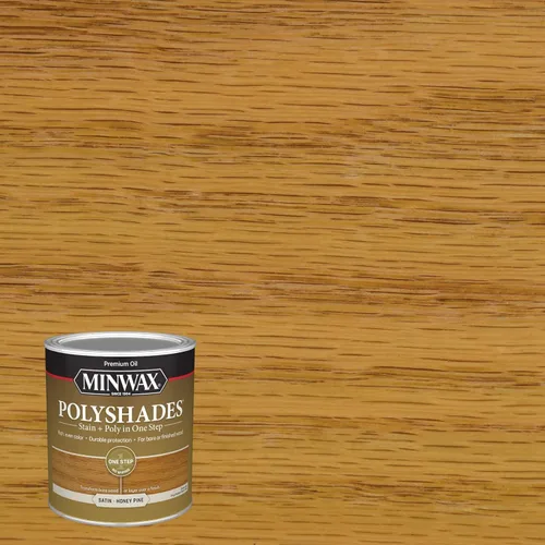 Miniatura 3 de Minwax PolyShades Tinte para Madera + Acabado de Poliuretano – Cuarto de galón, Pino Miel, Satinado Honey Pine