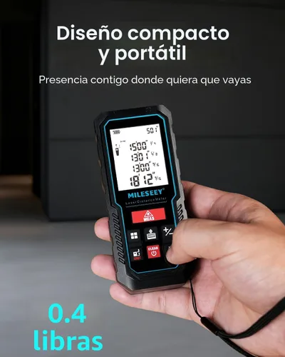 Miniatura 7 de MiLESEEY - Dispositivo de medición láser, 229 pies, cinta métrica láser digital con sensor de ángulo electrónico mejorado, precisión de ± 0.079 in
