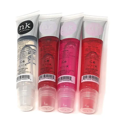 Miniatura 3 de Paquete de 4 Gel Labial Nicka K (TRANSPARENTE, FRESA, CEREZA, CHICLE)