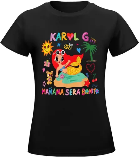 Miniatura 5 de Karols G Shirt Mananas seras Bonitos Camiseta para Mujer