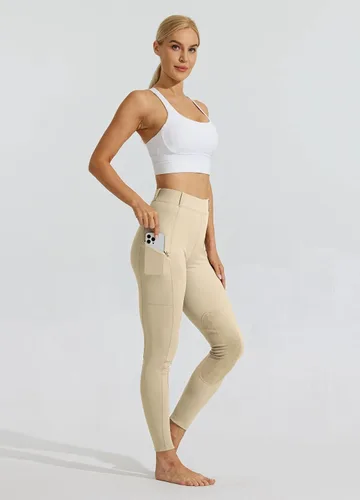 Miniatura 6 de Willit Mallas de equitación para mujer, pantalones de equitación ecuestre, pantalones de equitación, mallas escolares con bolsillos con cremallera