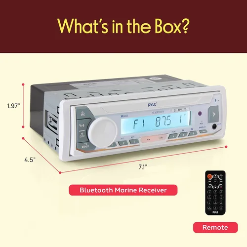 Miniatura 3 de Pyle Amplificador de potencia para receptor estéreo marino, lector de tarjetas AM/FM/MP3/USB/Aux/SD, receptor estéreo marino, DIN único, 30