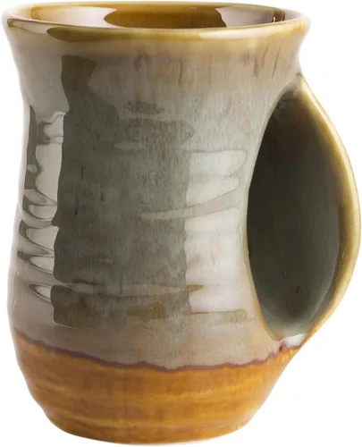 Miniatura 11 de Taza Calentadora de Manos, Cerámica de Cerámica Hecha a Mano y Pintada a Mano - El Bolsillo Contorneado Mantendrá el Calor de Tu Bebida Para