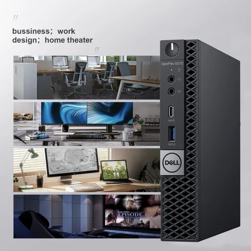 Miniatura 5 de Dell Mini computadora de escritorio OptiPlex 5070, procesador Intel Core i3-9100T de 9ª generación de hasta 3.7 GHz Micro PC, 16 GB DDR4 RAM, 512 GB