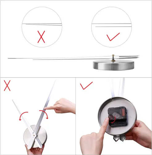 Miniatura 8 de AILILIFE Reloj de pared 3D DIY con adhesivo para decoración de espejo, sin marco, kit de reloj de pared grande para el hogar, sala de estar, Dorado