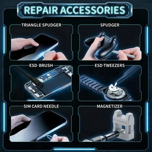 Miniatura 5 de Juego de 2 destornilladores de precisión: 122 puntas magnéticas Kit de reparación electrónica para mantenimiento de equipos de oficina - portátil