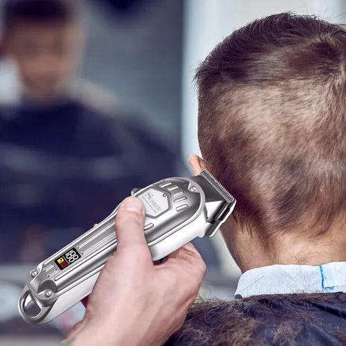 Miniatura 4 de SURKER Cortadora de pelo profesional para hombres, kit de corte de pelo inalámbrico con interruptor turbo, cuchillas de acero inoxidable sin brecha