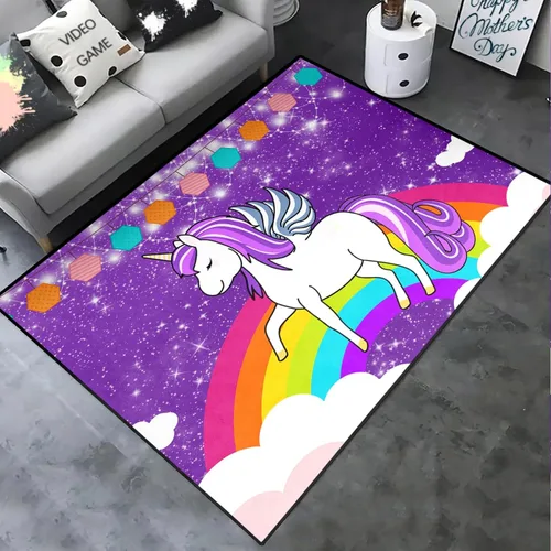 Miniatura 23 de Alfombra de gato para habitación de niñas, diseño de dibujos animados, decoración para dormitorio, bonita alfombra de área de gatos, alfombras