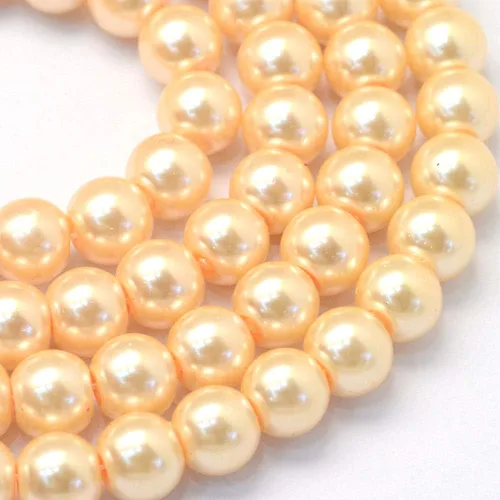 Miniatura 30 de KISSITTY 105 unids/hebra Burly Wood Satin Luster Glass Round Pearl Spacer Bead Loose Beads 0.315 in para bricolaje joyería artesanía 31.4