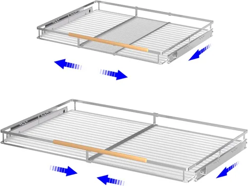 Organizador de Cajón Extraíble para Gabinete, Estantes de Almacenamiento Deslizables Expandibles - Para Trabajo Pesado, Duradero y Deslizamiento