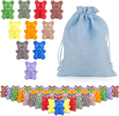 XINHUIDALSQ Juego de 100 Osos de Contar Arcoíris, Osos de Peluche de 1 Pulgada para Clasificar por Colores, 10 Colores, Manipulativos Matemáticos