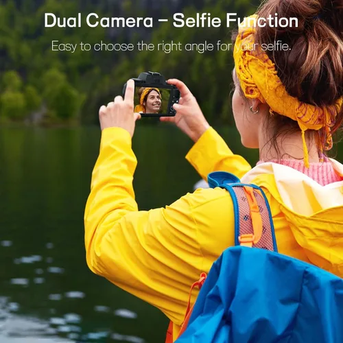 Miniatura 2 de Cámaras digitales para fotografía, NIKICAM 4K 64MP WiFi Vlogging Cámara para YouTube con pantalla táctil de 4 pulgadas, cámara dual, Flash, tarjeta