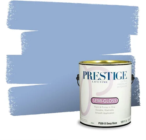 Miniatura 406 de Pintura Exterior + imprimación PRESTIGE, todo-en-uno, 1 galón, acabado mate, color comparable al Valspar* Royal Gray* VS151-Gris real
