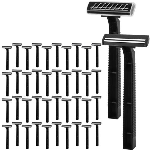 CXYARY 110 maquinillas de afeitar desechables de doble hoja con tapa de seguridad transparente, afeitadoras a granel para hombres y mujeres, hoja de