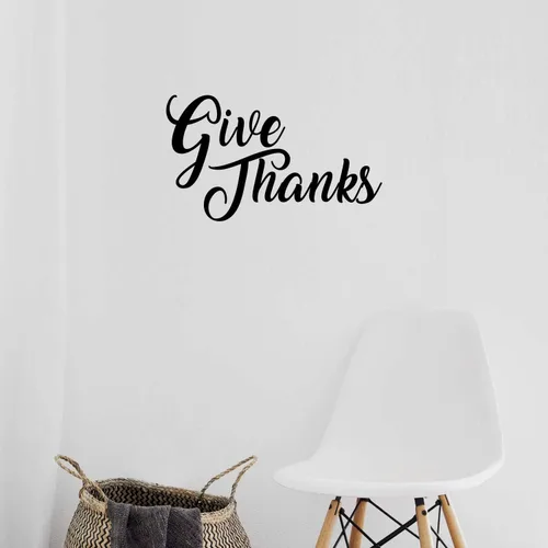 Calcomanía de vinilo para pared, regalo de gracias, 13.5 x 23 pulgadas, cita inspiradora motivacional, cocina, comedor, sala de estar, dormitorio,