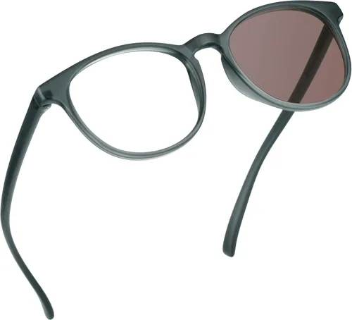 Miniatura 13 de YEIN Lentes de bloqueo de luz azul, lentes de sol grises fotocromáticos, antifatiga ocular, lentes de lectura, lentes para mujeres/hombres, 01-1401
