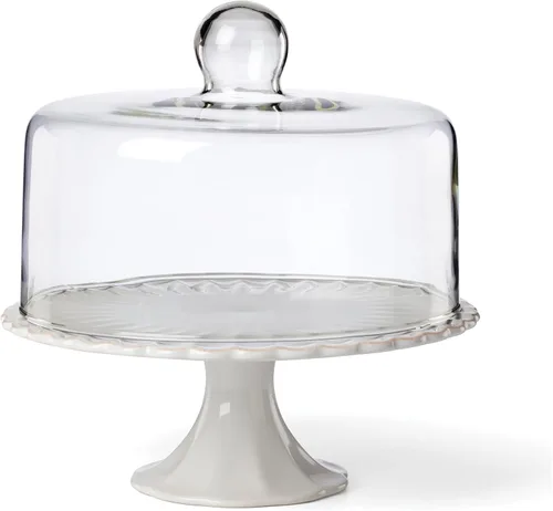 Miniatura 23 de Lenox Juego de vajilla de gres, vajilla francesa de 12 piezas para 4, color blanco perle festoneado, servicio para 4, apto para lavavajillas, juego