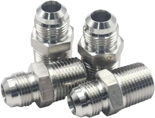 Miniatura 10 de HFS (R) 3/8" NPT macho a 1/4" SAE Macho Flare Tubing Adapter Manguera Conector Accesorios de tubería de acero inoxidable 304 (3/8" MNPT x 1/4" MSAE)