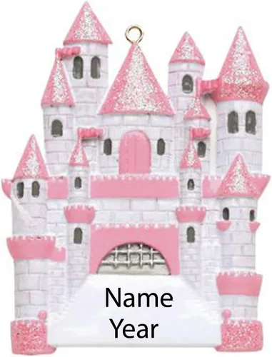 Miniatura 2 de Santa Tell Me Adorno de Navidad de castillo de princesa 2025, decoración personalizada para árbol, regalo personalizado para niñas, hija, niño