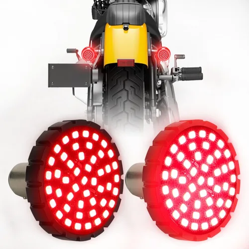 Miniatura 7 de SUNPIE Luces LED para Motocicleta Intermitentes Luz de Reversa 1156 Rojo Compatible con Harley Davidson Electra Glide Road King Heritage Softail