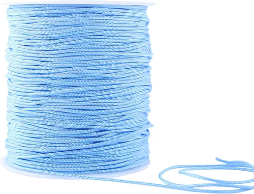 Miniatura 126 de KONMAY 1 rollo de cuerda de nailon para hacer pulseras de 150 yardas, trenzado de nailon Shamballa Macramé/cordón de cuentas de 0.4mm, cordón