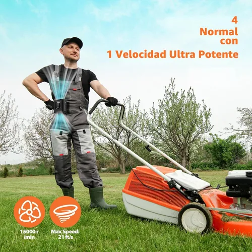 Miniatura 3 de AddAcc Ventilador de cintura portátil – Batería recargable de 14500 mAh, ventilador de cinturón de enfriamiento de 67 horas, 5 velocidades potentes