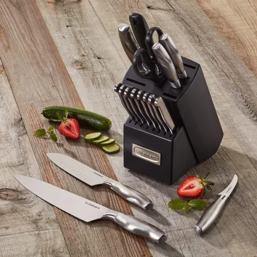 Miniatura 2 de CUISINART C77SS-17P - Juego de cuchillos de bloque de 17 piezas con cuchillas de acero para un corte preciso, ligero, acero inoxidable, duradero
