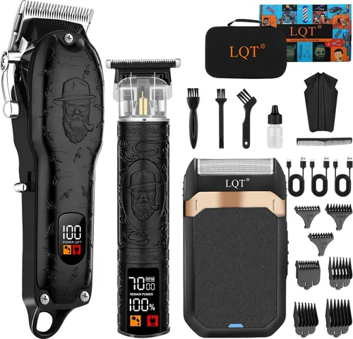 Juego de cortapelos profesional para hombres, afeitadora eléctrica, maquinilla de afeitar inalámbrica, cortadora de pelo, cortadora de barba, kit de