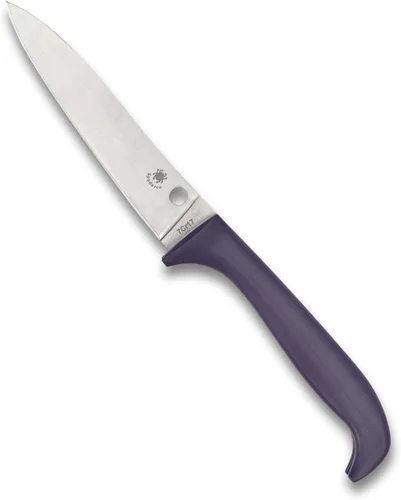 Spyderco Counter Puppy - Cuchillo de cocina de 6.9 pulgadas con hoja de acero inoxidable 7Cr17 resistente a la corrosión de 3.46 pulgadas y mango de