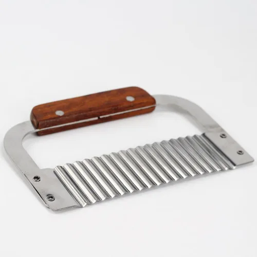 Miniatura 6 de Juego de 2 suministros para hacer jabón, acero inoxidable, ondulado y ajustable, cortador de pan de madera, kit de herramientas de corte NK-9