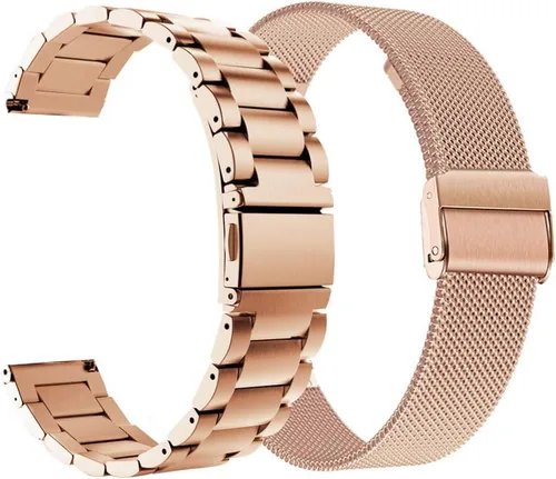 Miniatura 8 de ViCRiOR Compatible con Garmin Venu, Venu SQ, Venu 2 Plus, Vivoactive 5/3 Bandas - Correa de reloj de acero inoxidable sólido y correa de malla