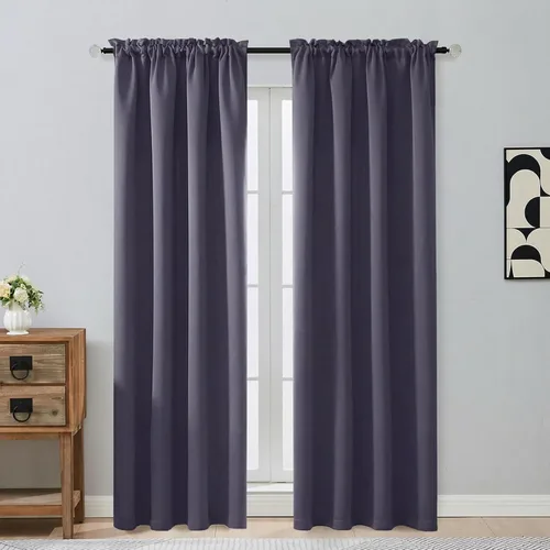 Miniatura 175 de OVZME Cortinas opacas turquesa para tratamiento de ventanas pequeñas, cortinas cortas con bloqueo de luz para ventana de cocina sobre el fregadero