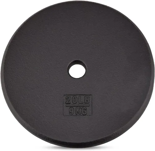 Miniatura 8 de Yes4All Standard Weight Plates, 1-Inch Cast Iron Barbell Weights, Wide Range 5–50 LB, Ideal for Strength Training & Workout Routine, Available in