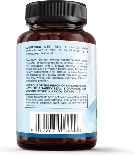 Miniatura 3 de Sunergetic Suplemento prémium para apoyar la presión ocular, suplemento para la presión ocular con azafrán, luteína, zeaxantina, arándano y corteza