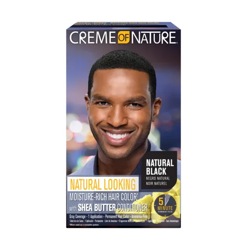 Miniatura 3 de Creme of Nature Color natural rico en humedad con acondicionador de manteca de karité, negro azabache, 1 aplicación