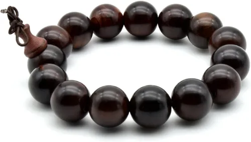 Miniatura 11 de Zen Dear Brazalete y collar de meditación Mala, para cultura budista y oración busita, cuentas de Buddha, unisex, palisandro natural