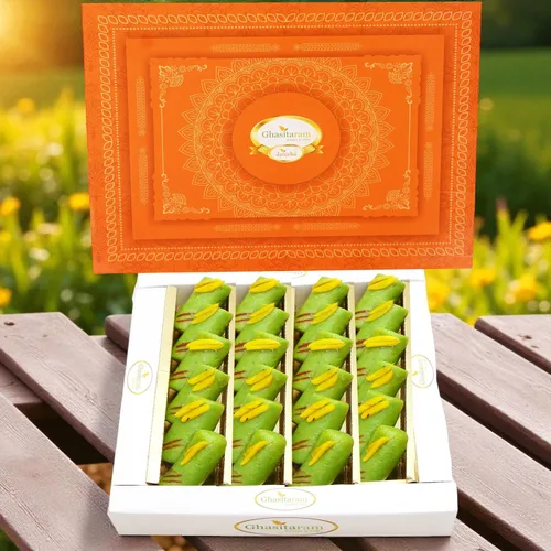 Miniatura 5 de Ghasitaram Gifts Dulces - KAJU Pista ROLL (200 GMS)