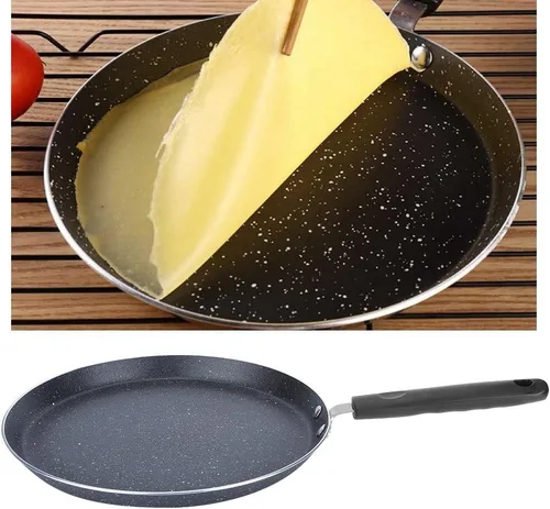 Miniatura 9 de Yosoo Sartén antiadherente, utensilios de cocina de aleación de aluminio de calentamiento rápido con mango a prueba de calor para desayuno