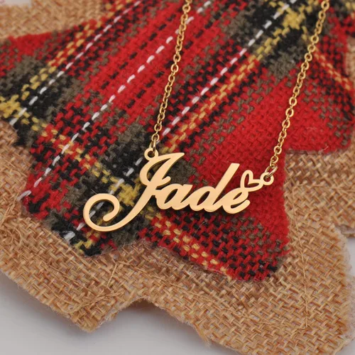 Miniatura 3 de HUAN XUN Collares personalizados con dije de inicial para mujeres y niñas en oro y plata, Acero inoxidable, Acero inoxidable