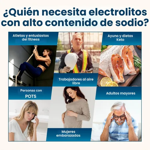Miniatura 4 de Venture Pal Paquete de electrolitos en polvo sin azúcar con alto contenido de sodio, paquetes de hidratación con vitamina, sodio y potasio, cero