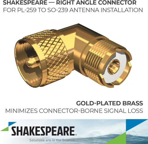 Miniatura 2 de Shakespeare Conector de ángulo recto - Adaptador PL-259 a SO-239