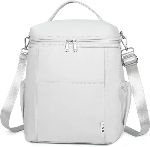 Miniatura 32 de NOL Natural Organic Lifestyle - Loncheras aisladas para mujer, bolsa enfriadora, ligera, de nailon, impermeable, para el trabajo