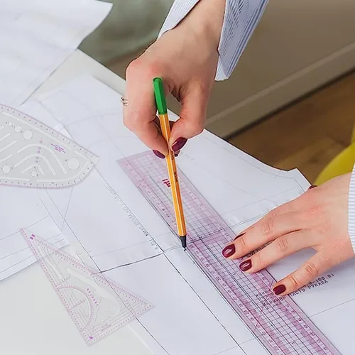Miniatura 6 de Juego de reglas de costura métricas transparentes de 9 estilos, regla curva francesa de costura de plástico para diseñadores, fabricantes