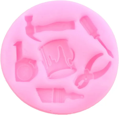 Miniatura 7 de Mujiang Herramientas de construcción Fondant Moldes de silicona para chocolate Candy Sugarcraft Cupcake Topper Cake Decorating