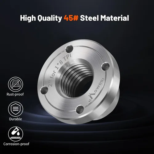 Miniatura 5 de Placa frontal de torno de madera de acero de 2 pulgadas, placa frontal para torno de madera, placa frontal de torno apta para husillo de 1 pulgada x