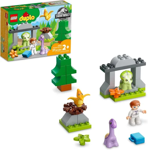 LEGO DUPLO Jurassic World 10938 - Juguete de aprendizaje de dinosaurios para niños pequeños, juego de ladrillos grandes, gran regalo de animales